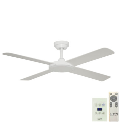 Pinnacle DC V2 Ceiling Fan by Hunter Pacific with Wall Control - White 52"