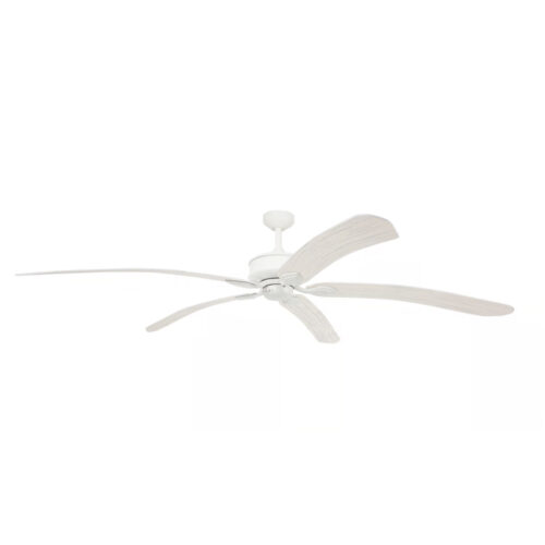 Tropicana AC Ceiling Fan by Three Sixty - White with White Wash Blades 72"