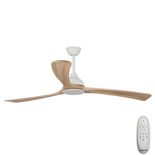 Sanctuary DC Ceiling Fan 70" by Fanco - White with Natural Timber Blades - Main