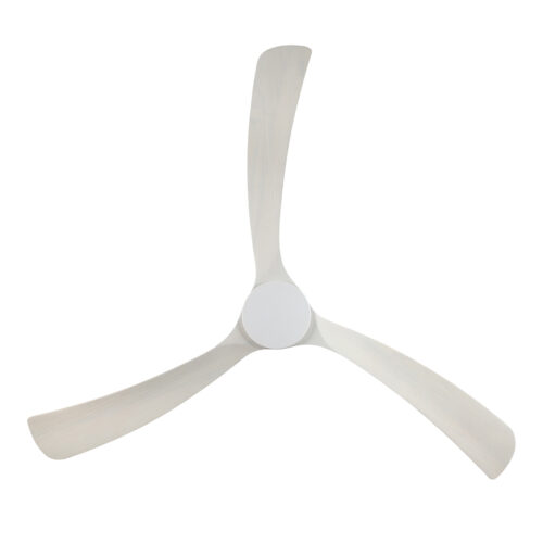 Sanctuary DC Ceiling Fan by Fanco - White with Solid Timber Blades 70" - under view
