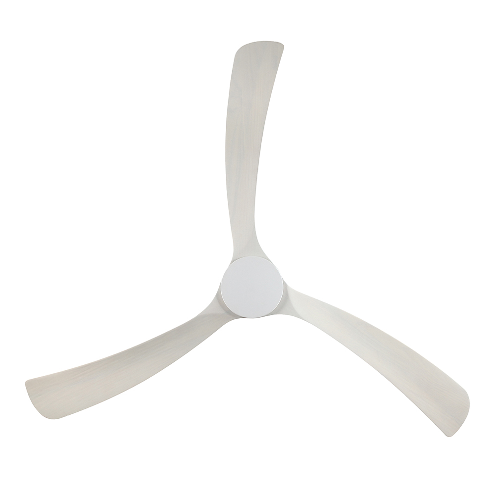 Sanctuary DC Ceiling Fan by Fanco - White with Solid Timber Blades 70" - under view