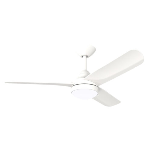 X-Over DC Ceiling Fan by Hunter Pacific with LED Light and Wall Control - White 48"
