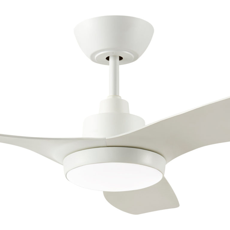 Ventair DC3 Ceiling Fan with CCT LED Light & Remote Control - White 48