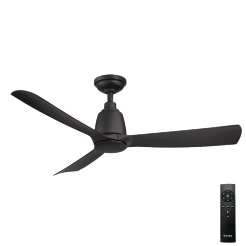 Three Sixty Kute DC Ceiling Fan with Remote in Black 44-inch