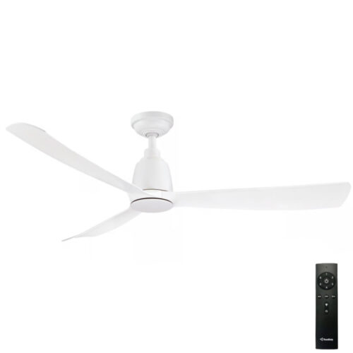 Three Sixty Kute DC Ceiling Fan with Remote in White 52-inch