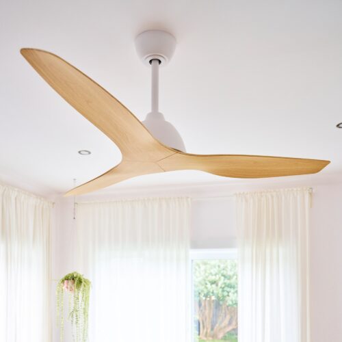 breeze ac white/beechwood ceiling fan