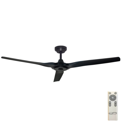 Radical 3 DC Ceiling Fan by Hunter Pacific - Matte Black 60"