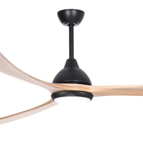 Fanco Sanctuary DC Ceiling Fan 92" - Black/Natural with LED Light - close up