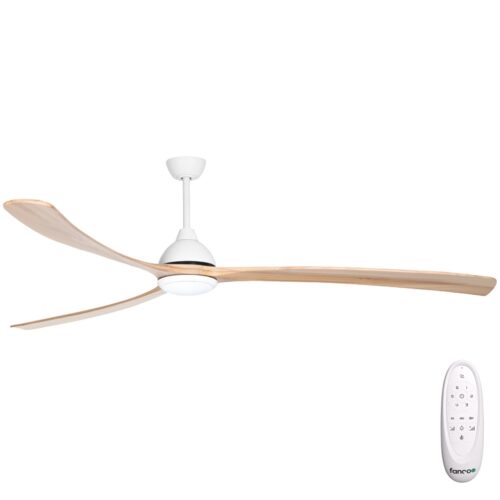 Fanco Sanctuary DC Ceiling Fan 92" - White/Natural - main