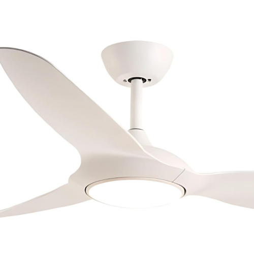 Glider DC Ceiling Fan by Claro with LED Light - White 52" - Image 2