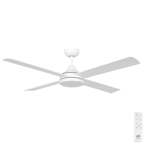 stradbroke ceiling fan by eglo with cct led light kit in white