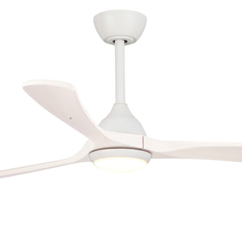 Sanctuary DC Ceiling Fan by Fanco with LED Light - White with Whitewash Blades 52" - close up