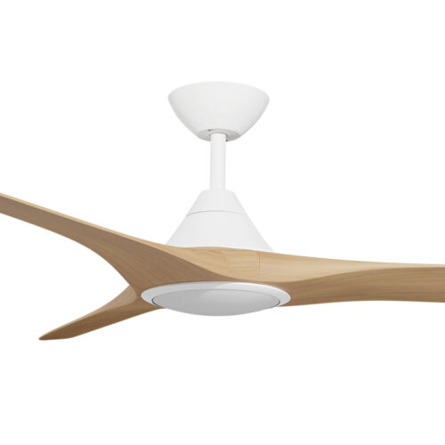 Calibo Cloudfan DC Ceiling Fan with LED Light 52" White with Light Timber Blades Motor