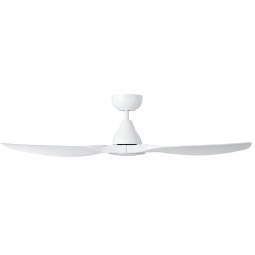 Surf SMART DC Ceiling Fan by Eglo with LED Light White 48" Side View