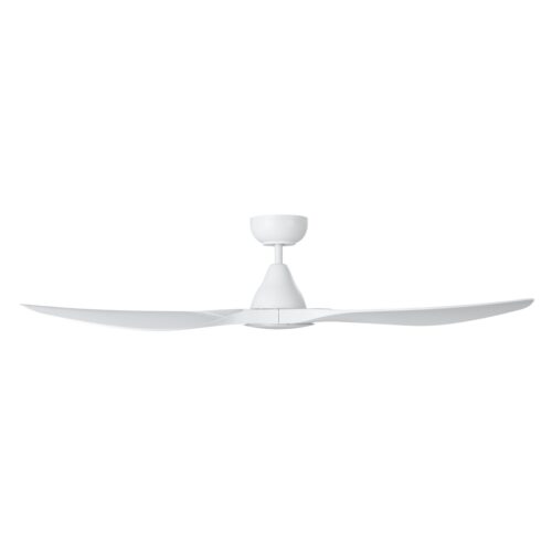 Surf SMART DC Ceiling Fan by Eglo with LED Light White 52" Side View