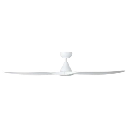 Surf SMART DC Ceiling Fan by Eglo with LED Light White 60" Side View