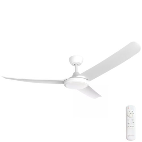 Three Sixty Flatjet 345 Ceiling Fan with Light in White 56-inch