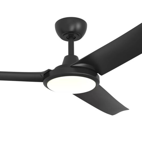 Three Sixty Flatjet 345 Blade DC Ceiling Fan with LED Light Black 56 inch Motor