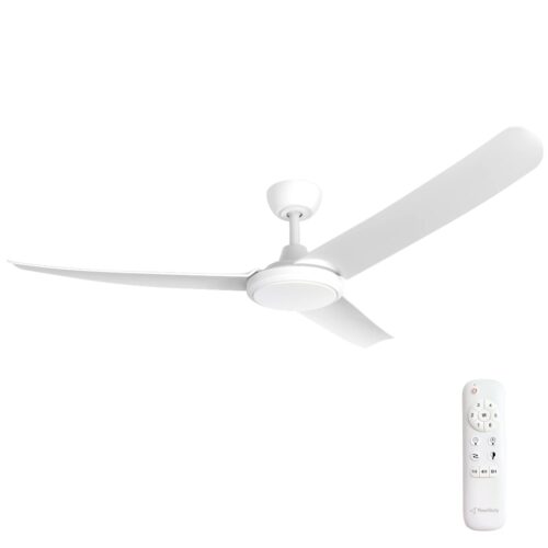 Three Sixty Flatjet 345 Blade DC Ceiling Fan with LED Light White 56 inch