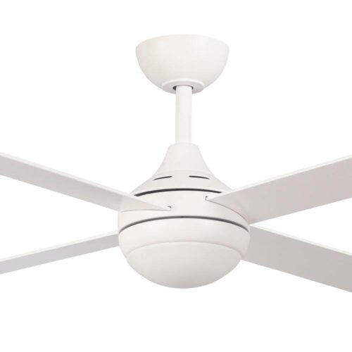 Claro Cooler AC 52" Ceiling Fan in White with CCT LED Light and Remote Motor