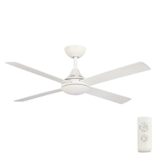 Claro Cooler AC 52" Ceiling Fan in White with Remote