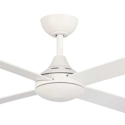 Claro Cooler AC 52" Ceiling Fan in White with Remote Motor
