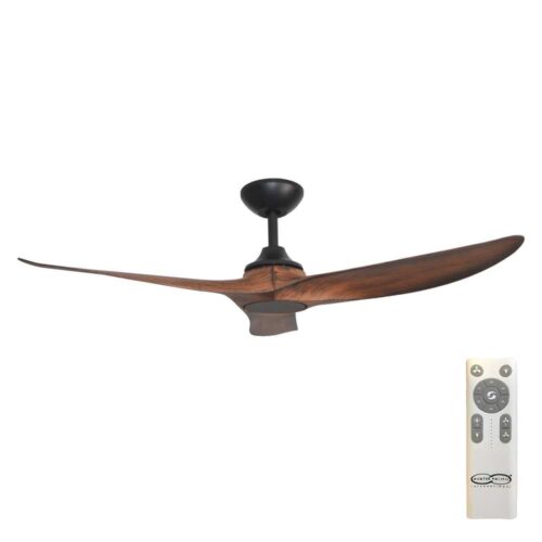 Evolve DC Ceiling Fan by Hunter Pacific - Black with Koa Blades 60" - main