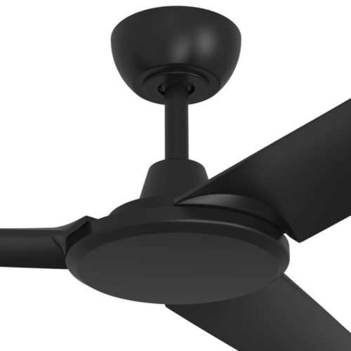 FlatJET 3 Blade DC Ceiling Fan by Three Sixty in Black 52-inches Motor