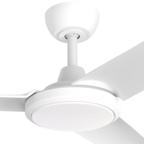 FlatJET 3 Blade DC Ceiling Fan with LED Light by Three Sixty in Black 52-inches Motor