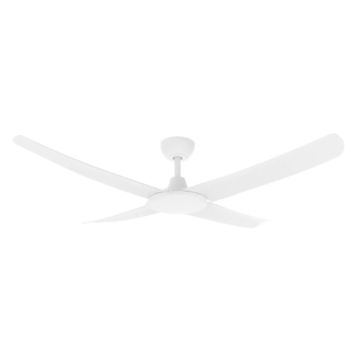 FlatJET 4 Blade DC Ceiling Fan by Three Sixty in White 52-inches