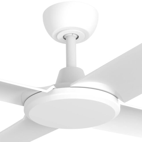 FlatJET 4 Blade DC Ceiling Fan by Three Sixty in White 52-inches Motor