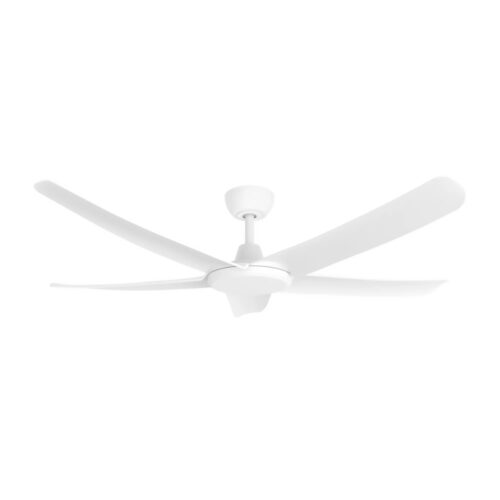 FlatJET 5 Blade DC Ceiling Fan by Three Sixty in White 52-inches