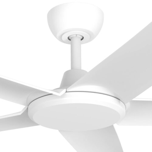 FlatJET 5 Blade DC Ceiling Fan by Three Sixty in White 52-inches Motor