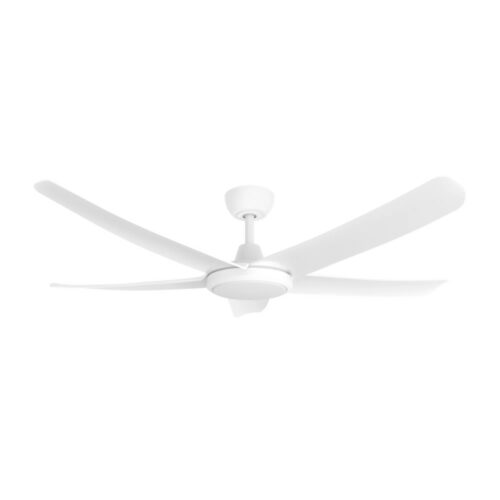 FlatJET 5 Blade DC Ceiling Fan with LED Light by Three Sixty in Black 52-inches
