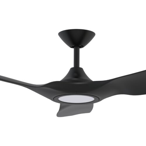 Strike DC Ceiling Fan by Domus with LED Light in Black 60" Motor