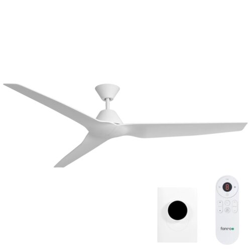 Fanco Infinity 64" White with Wall Control and Remote Control