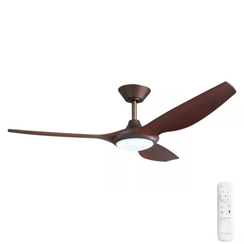 Delta DC 52" Ceiling Fan by Three Sixty with LED Light in Oil Rubbed Bronze with Koa blades