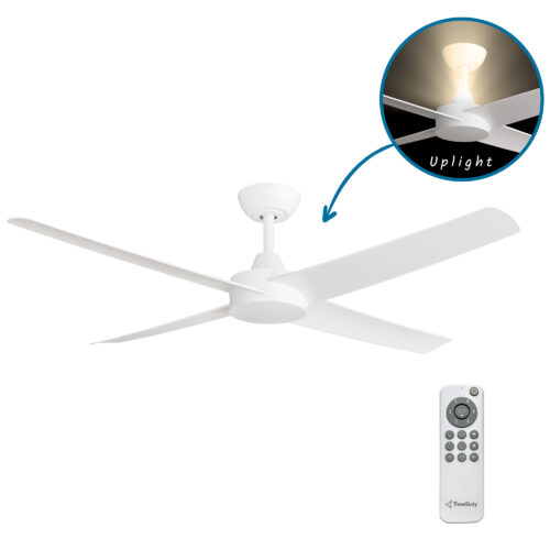 Ambience Uplight DC Ceiling Fan by Three Sixty - White 52"