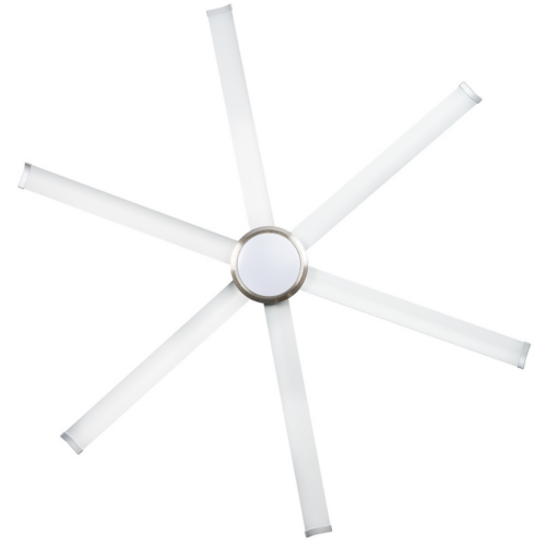 Brilliant Colossus DC Ceiling Fan 84" Satin Nickel with LED Light