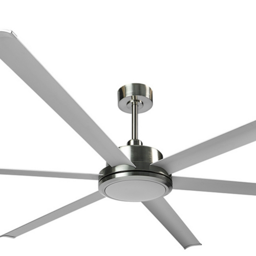 Brilliant Colossus DC Ceiling Fan with LED Light 84" Satin Nickel Motor