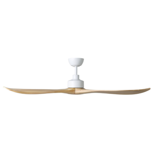 Currumbin DC Ceiling Fan by Eglo - White with Natural Blades 80" - Image 3