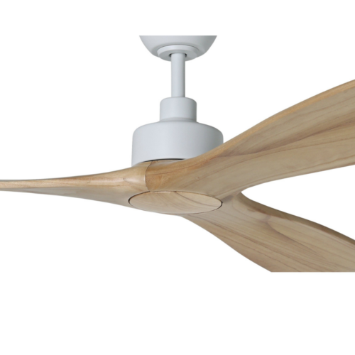 Currumbin DC Ceiling Fan by Eglo - White with Natural Blades 80" - Image 2