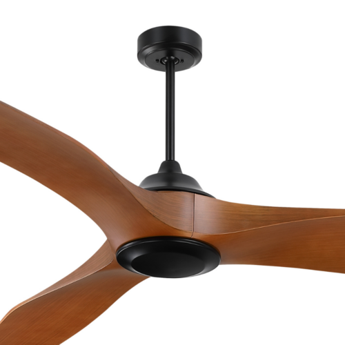 Mercator Century DC Ceiling Fan 100" Black with Oil Rubbed Bronze Blades Motor