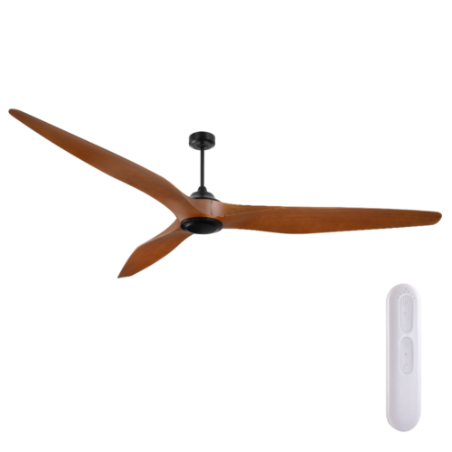 Mercator Century DC Ceiling Fan 100" Black with Oil Rubbed Bronze Blades with Remote