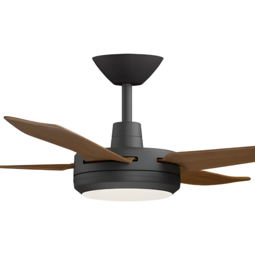 Airborne Enviro DC 52" Ceiling Fan with LED Light in Black with Koa Blades Motor
