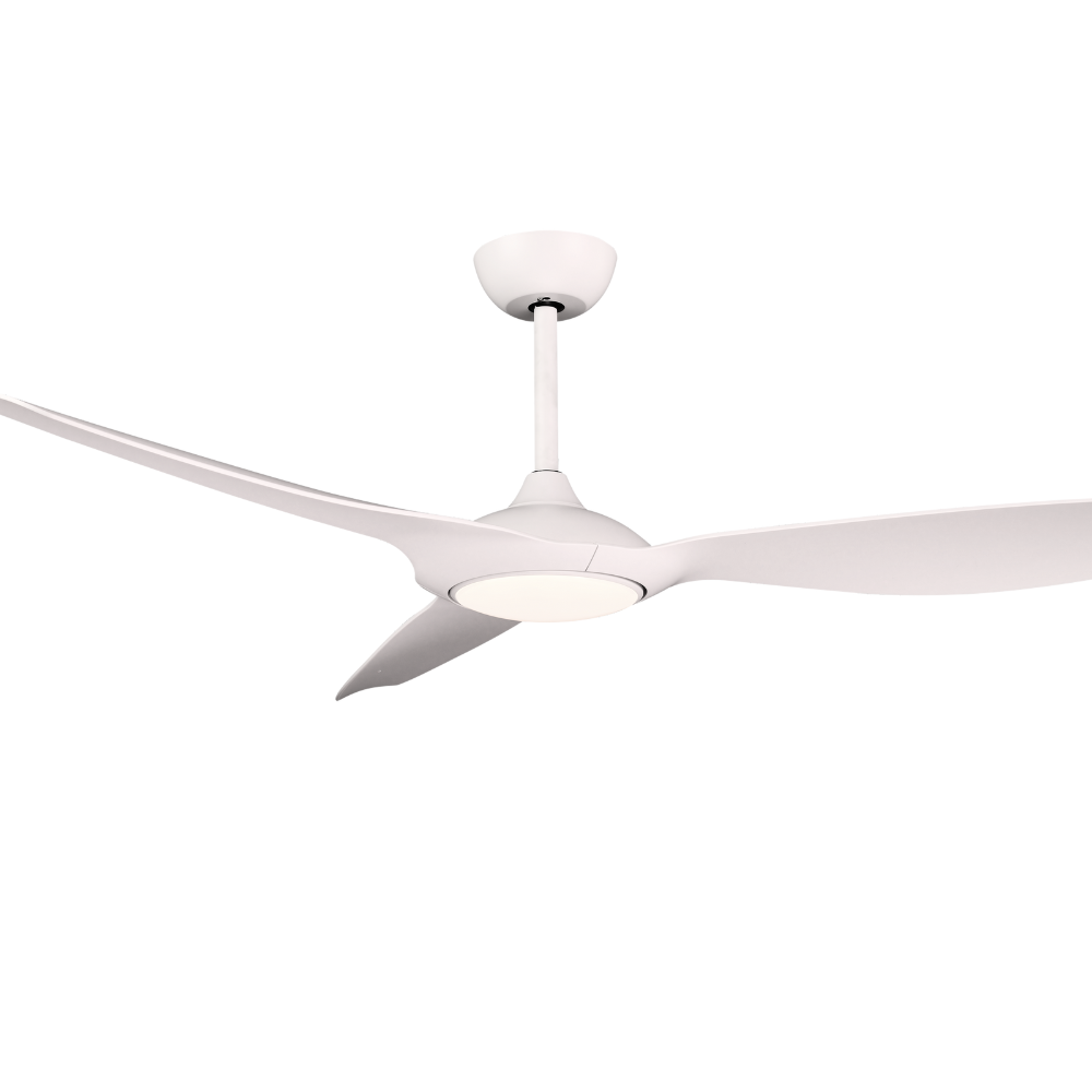 Glider Ceiling Fan By Claro With Led Light. White 60