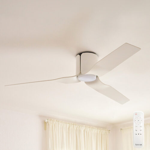 fanco flow 52 inch dc ceiling fan with led light white