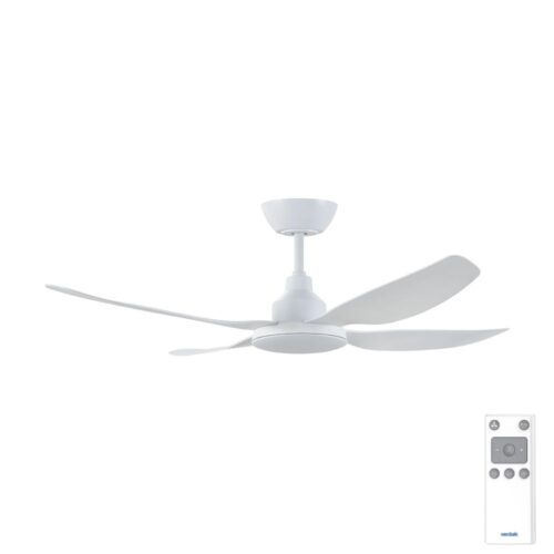 Alaska DC Ceiling Fan by Ventair with LED Light - White 52"