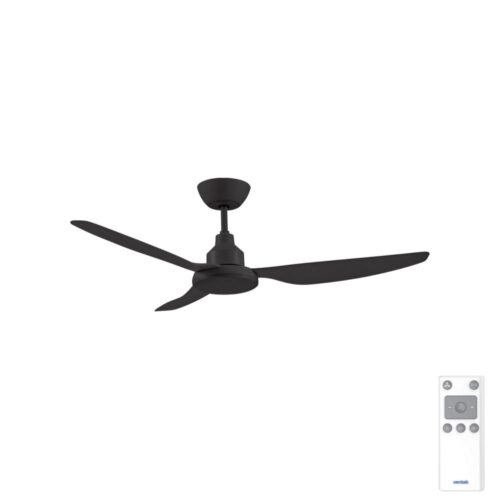 glacier dc ceiling fan by ventair in black 48 inch