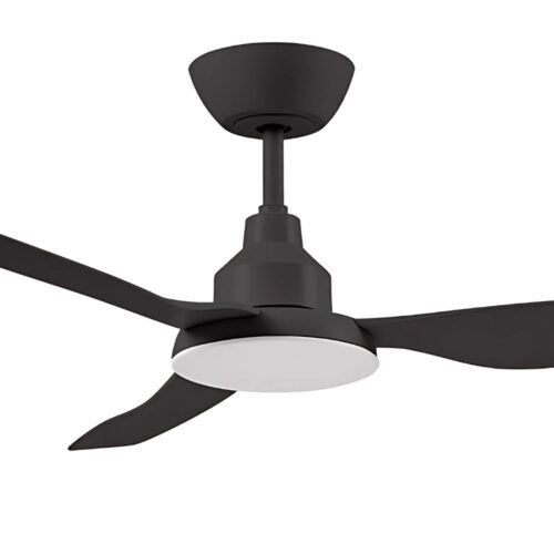 glacier dc ceiling fan with led light by ventair in black 48 inch motor